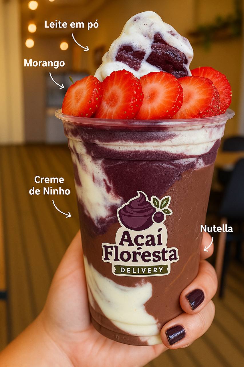  2 Copos de 500ml de açaí 